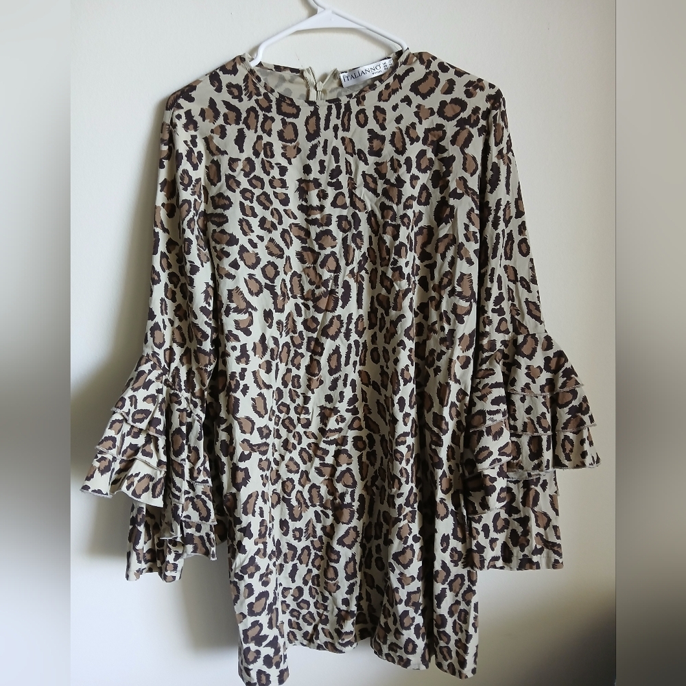 Italianno Woman Size 14 Dress Animal Print